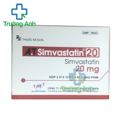 A.T Simvastatin 20 - Thuốc điều trị mỡ máu hiệu quả của An Thiên