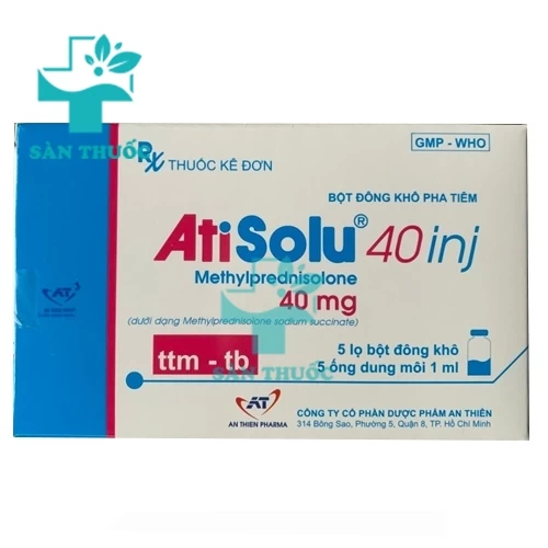 Atisolu 40 inj An Thiên - Thuốc kháng viêm hiệu quả, nhanh chóng