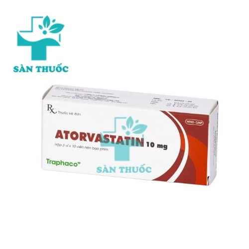 Atorvastatin 10mg Traphaco - Thuốc điều trị tăng cholesterol