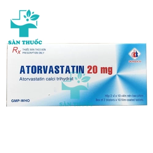 Atorvastatin 20mg – Thuốc điều trị mỡ máu cao của Domesco