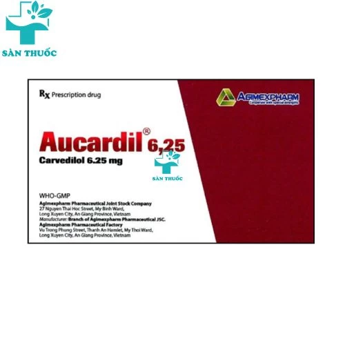 Aucardil 6,25 - Carvedilol 6.25mg Agimexpharm
