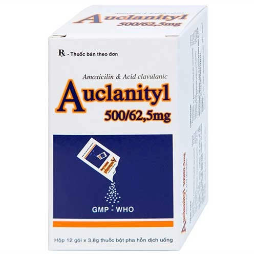 Auclanityl 500/62,5mg Tipharco (bột) - Trị nhiễm khuẩn ngắn ngày