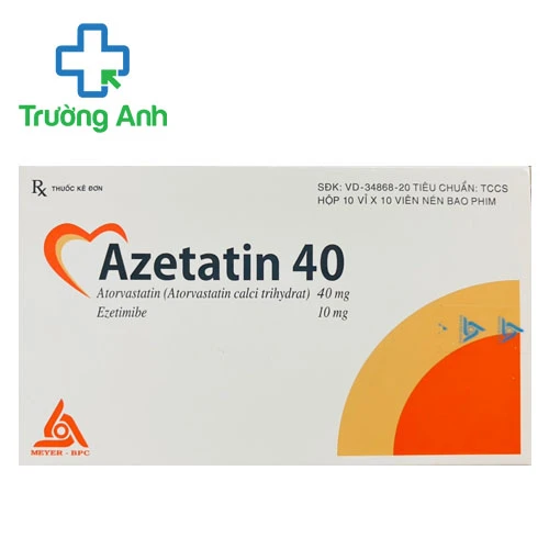 Azetatin 40 - Thuốc phòng ngừa bệnh tim mạch và tăng cholesterol