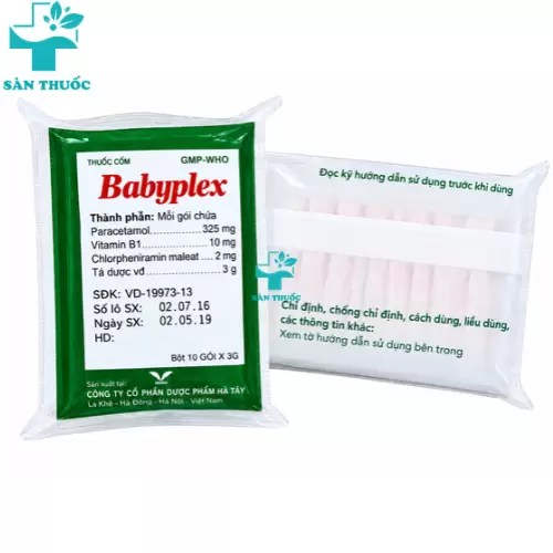 Babyplex - Paracetamol 325mg + Vitamin B1 10mg + Chlorpheniramin 2mg Bidiphar