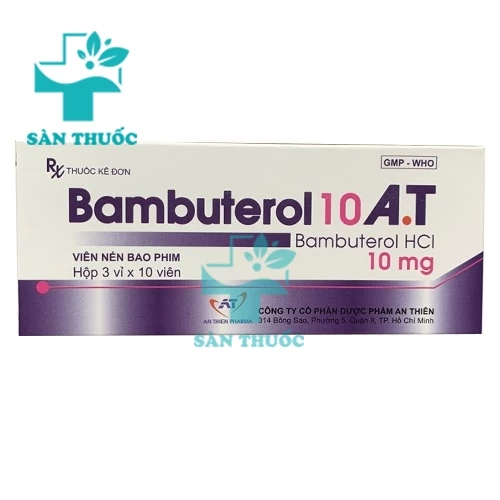 Bambuterol 10 A.T 10mg - Thuốc điều trị hen phế quản hiệu quả (10 hộp)