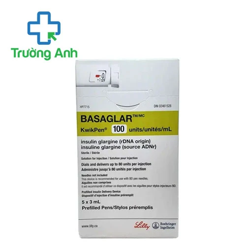 Basaglar KwikPen 100 Units/ml  - Thuốc trị bệnh tiểu đường của Pháp