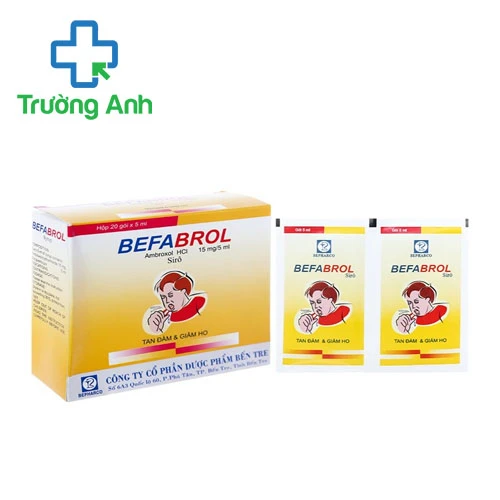 Befabrol 15mg/5ml Bepharco - Thuốc tiêu nhầy đường hô hấp