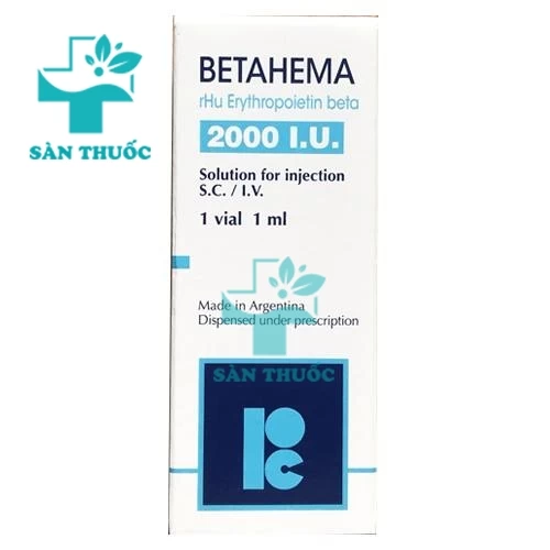 Betahema 2000IU - Thuốc điều trị thiếu máu của Argentina