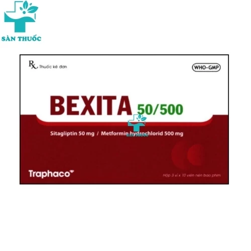 Bexita 50/850 - Sitagliptin 50mg + Metformin HCl 850mg Traphaco Hưng Yên
