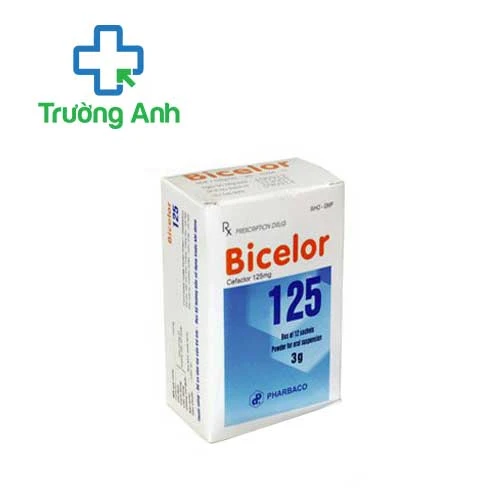 Bicelor 125mg Pharbaco (gói bột) - Thuốc điều trị nhiễm khuẩn nhẹ
