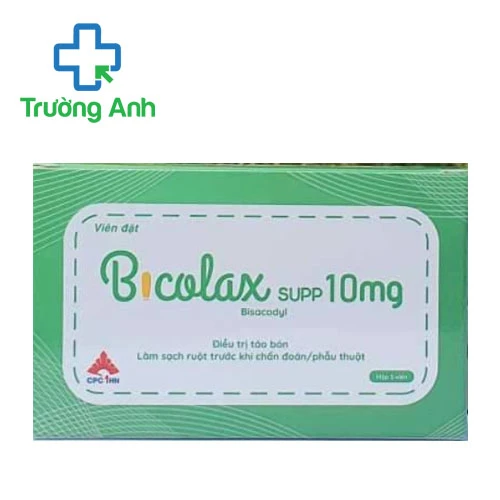 Bicolax Supp 10mg CPC1HN - Viên đặt hậu môn trị táo bón