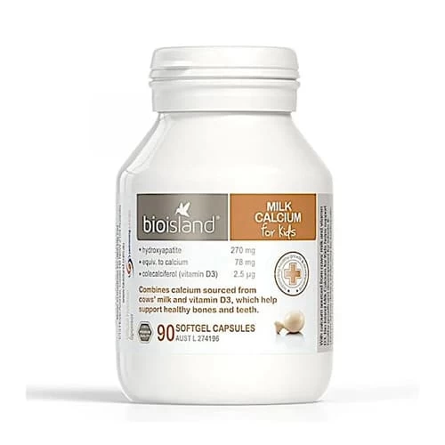 Bioisland Milk Calcium For Kids - Hỗ xương chắc khỏe của Úc