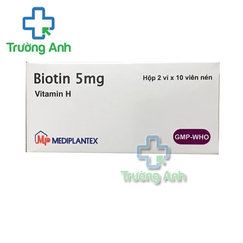Biotin Tab.5mg Mediplantex - Thuốc điều trị bệnh da liễu hiệu quả
