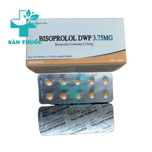 Bisoprolol DWP 3.75mg Wealphar - Thuốc trị tăng huyết áp
