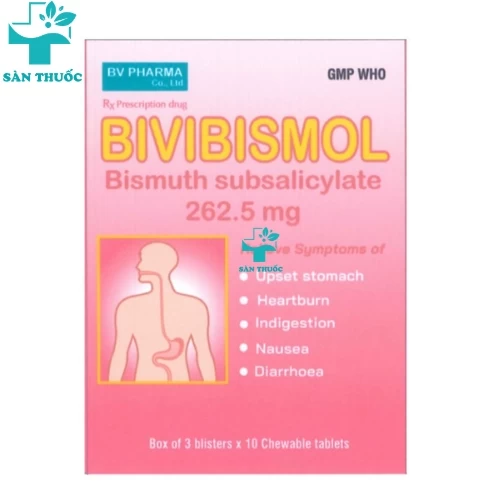 Bivibismol - Bismuth subsalicylate 262,5mg BV Pharma