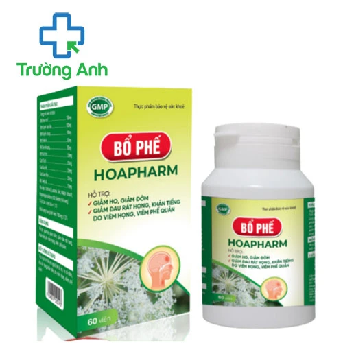 Bổ phế Hoapharm - Viên uống giảm ho, giảm đau rát họng