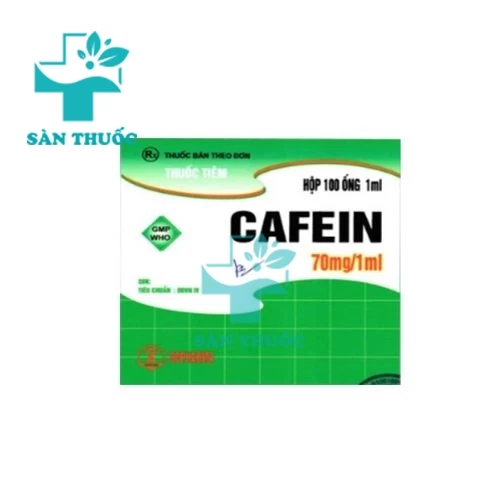 Cafein 70mg/1ml Dopharma - Thuốc trợ tim hiệu quả