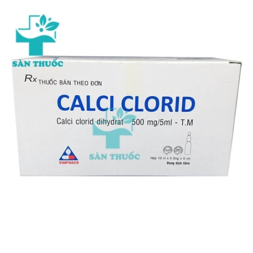 Calci clorid 500mg/5ml Vinphaco - Bổ sung calci cho cơ thể