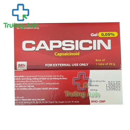 Capsicin gel 0,05% - Thuốc điều trị đau xương khớp của BV Pharma