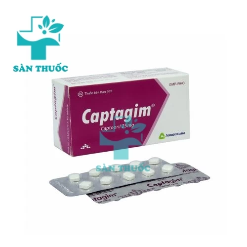 Captagim - Thuốc điều trị tăng huyết áp, suy tim của Agimexpharm