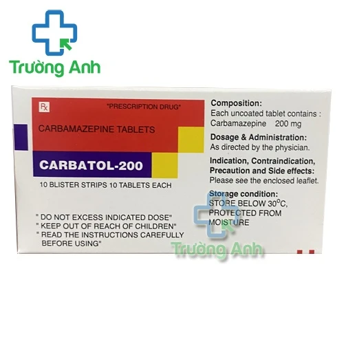 Carbatol 200mg Torr - Thuốc điều trị các bệnh thần kinh hiệu quả