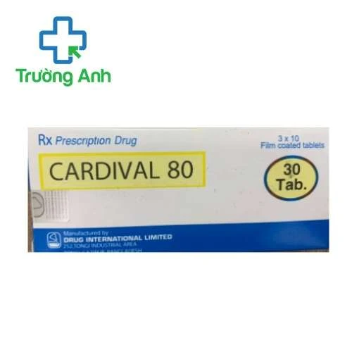 Cardival 80 Drug International - Điều trị tình trạng gia tăng huyết áp