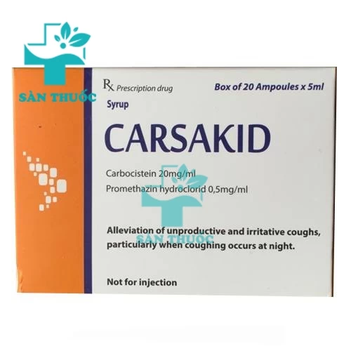 Carsakid Dược Hà Nam - Giúp tan chất nhầy, loãng đờm hiệu quả