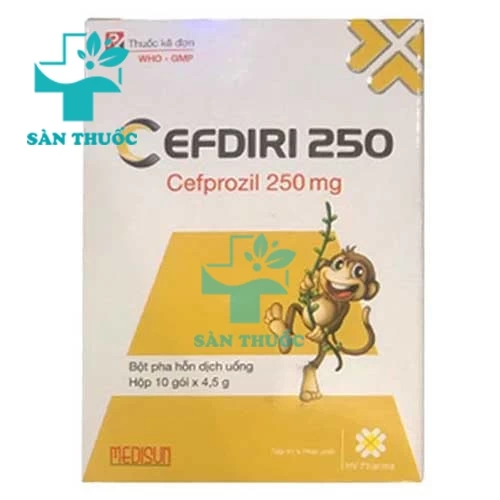 Cefdiri 250 - Thuốc điều trị nhiễm trùng hiệu quả của Medisun