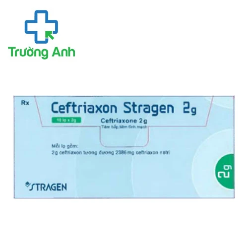 Ceftriaxon Stragen 2g - Thuốc điều trị nhiễm khuẩn của Ý