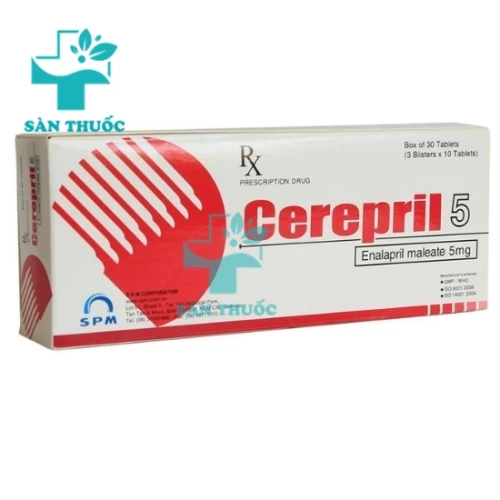 Cerepril 5mg - Thuốc điều trị cao huyết áp vô căn hiệu quả
