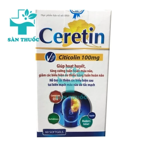 Ceretin Santex (lọ 60 viên) - Tăng cường tuần hoàn máu não