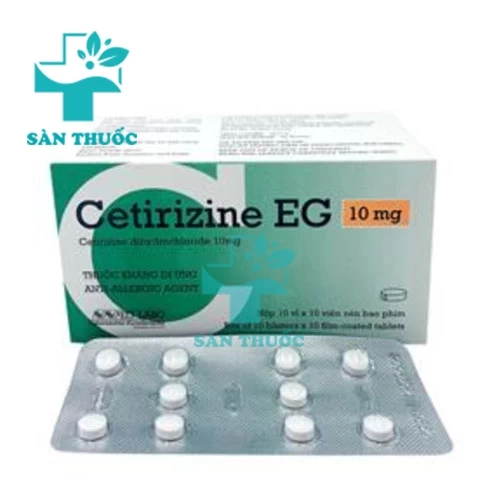 Cetirizine EG 10mg Tab Pymepharco -Thuốc điều trị viêm mũi dị ứng