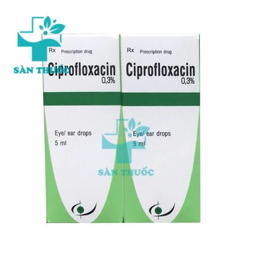 Ciprofloxacin 0,3% 5ml Bidiphar - Thuốc điều trị các bệnh lý ở mắt hiệu quả (10 hộp)