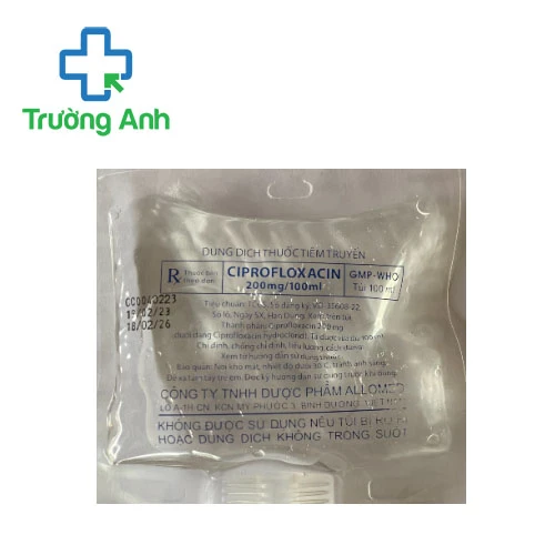 Ciprofloxacin 200mg/100ml Allomed - Thuốc trị nhiễm khuẩn