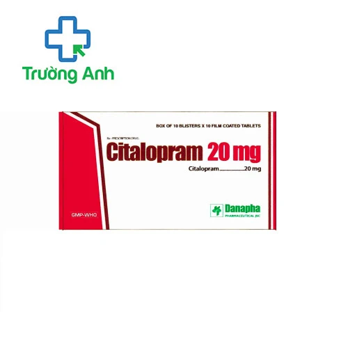 Citalopram 20mg Danapha - Thuốc trị bệnh trầm cảm hiệu quả