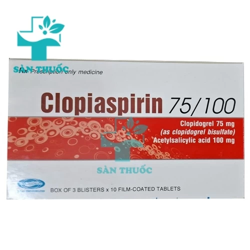 Clopiaspirin 75/100 Savipharm - Thuốc điều trị xơ vữa động mạch