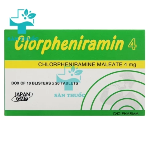 Clorpheniramin 4 Tab.4mg HG Bot - Thuốc chống dị ứng hiệu quả