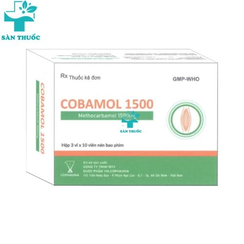 Cobamol 1500 - Methocarbamol 1500mg Cophavina