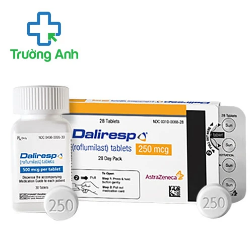 Daliresp (Roflumilast 250mcg) - Thuốc trị phổi tắc nghẽn hiệu quả