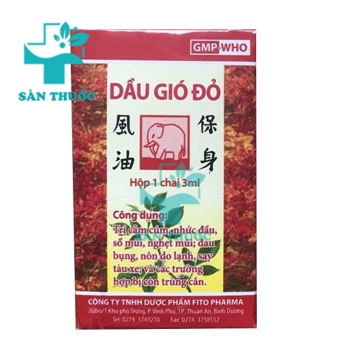 Dầu gió đỏ con voi - Giúp bảo vệ sức khỏe hiệu quả (12 hộp)