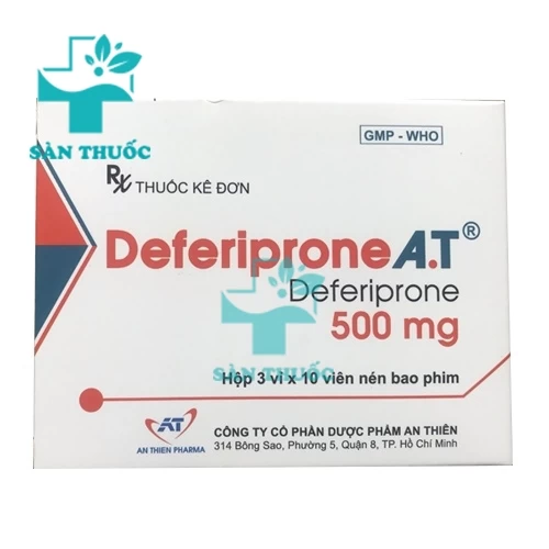 Deferiprone A.T 500mg - Thuốc điều trị thiếu máu tan huyết hiệu quả