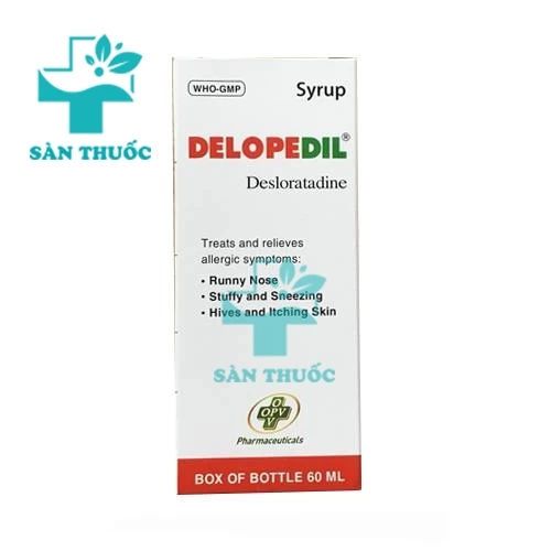 Delopedil 0.5mg/ml Syr.60ml - Thuốc chống dị ứng hiệu quả