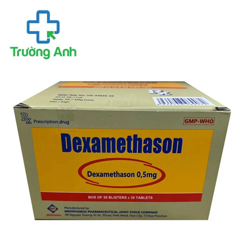 Dexamethason 0,5mg Medipharco - Thuốc chống viêm dạng uống