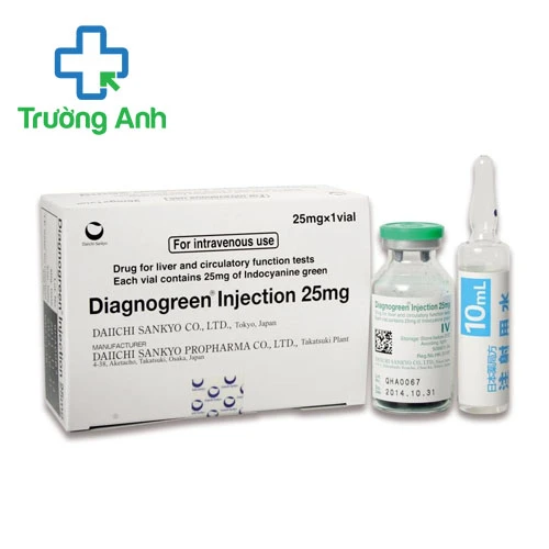 Diagnogreen Injection 25mg Daiichi Sankyo - Thuốc chẩn đoán ung thư