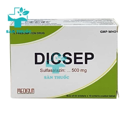 Dicsep 500mg - Thuốc điều trị viêm loét đại tràng của Medisun
