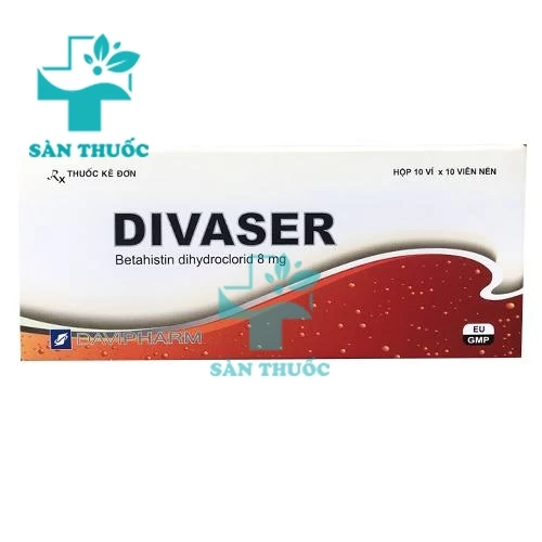 Divaser 8mg - Thuốc điều trị chứng chóng mặt, đau đầu hiệu quả