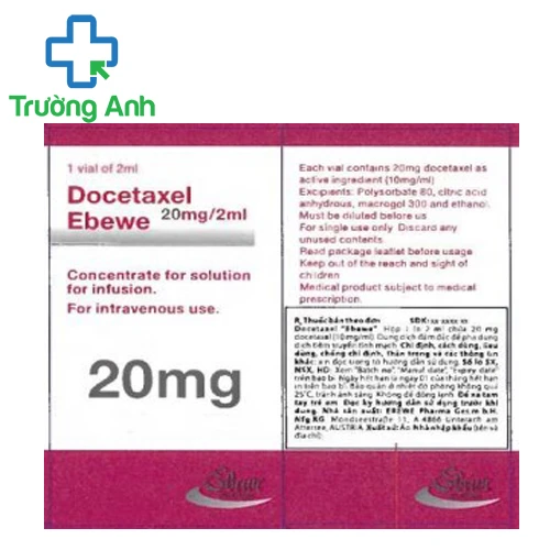 Docetaxel "Ebewe" 20mg/2ml - Thuốc điều trị ung thư hiệu quả