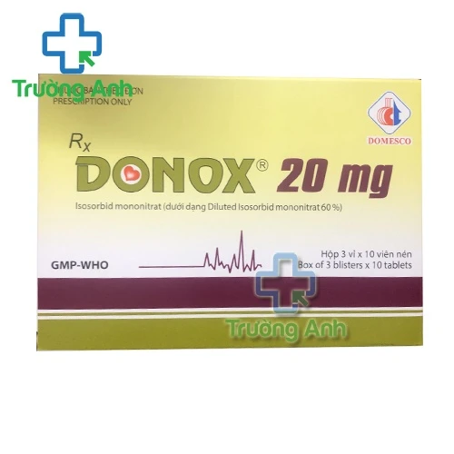 Donox 20mg - Thuốc điều trị đau thắt ngực hiệu quả