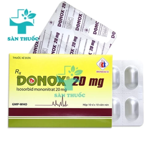Donox 20mg - Thuốc điều trị đau thắt ngực hiệu quả