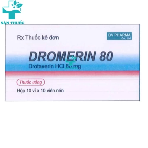 Dromerin 80 - Drotaverine HCl 80mg BV Pharma